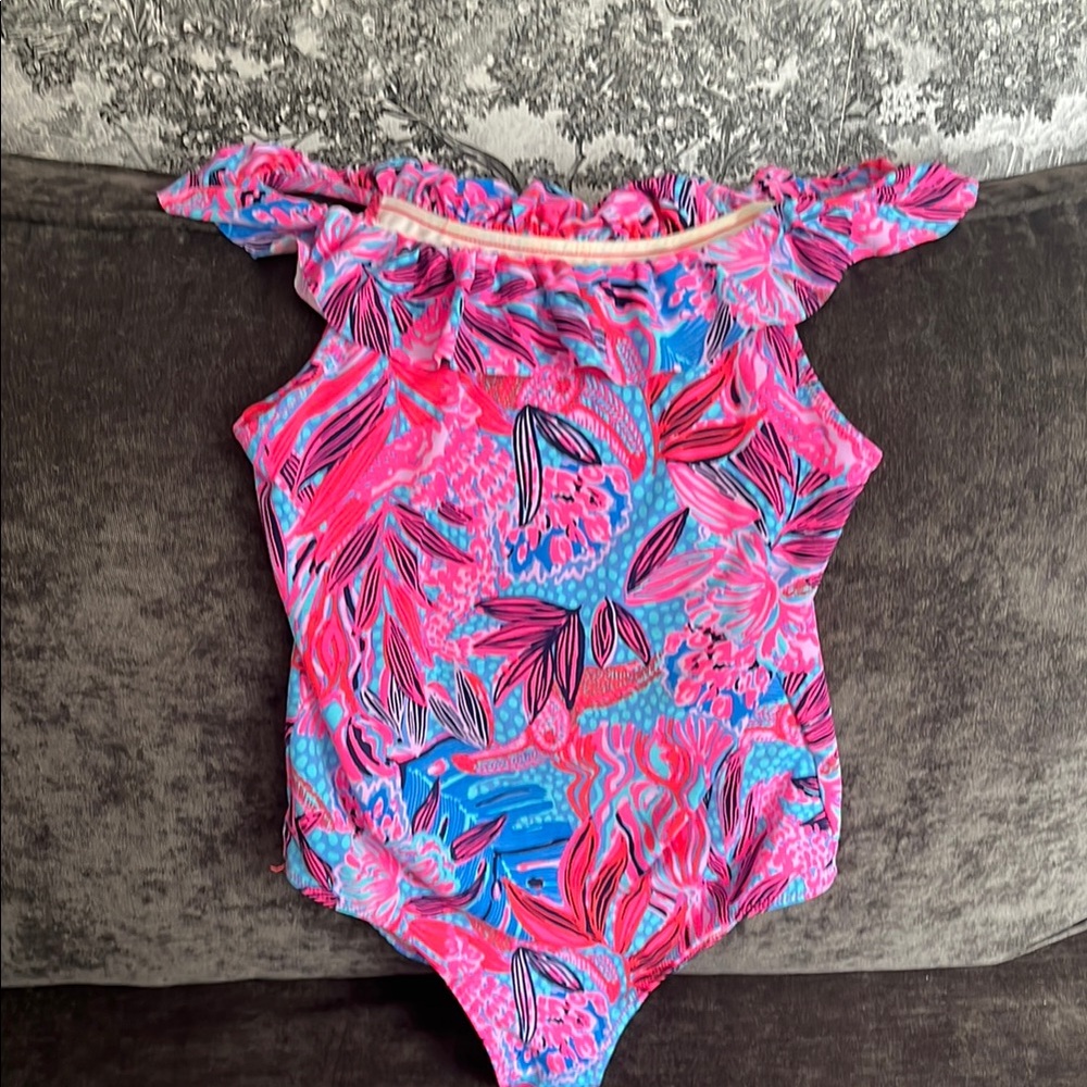 Lilly Pulitzer Pink and Blue Patterned Swimsuit
